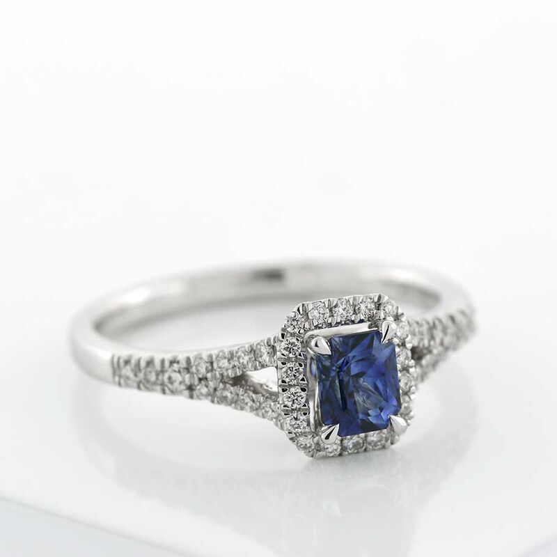 Sapphire & Diamond Ring 14K image number 1