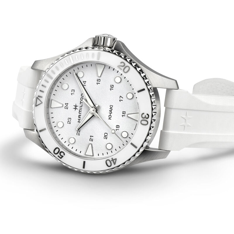 Hamilton Khaki Navy Scuba Quartz White Dial Watch, 37mm image number 2
