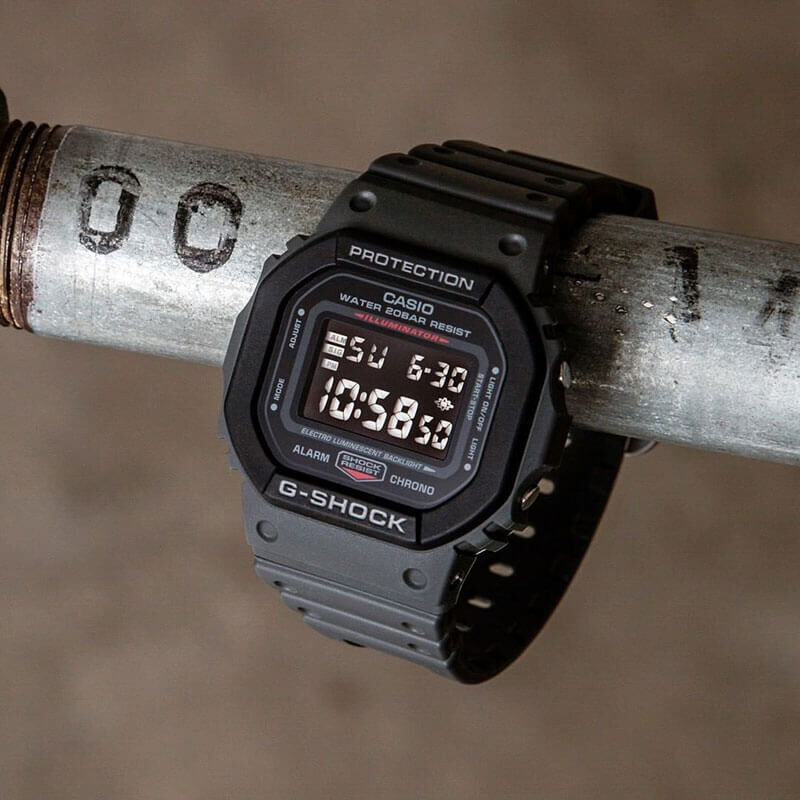 G-Shock Gray & Black Rectangular Watch, 48.9mm image number 5