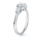 De Beers Forevermark Accents™ Round & Pear Diamond Engagement Ring 18K