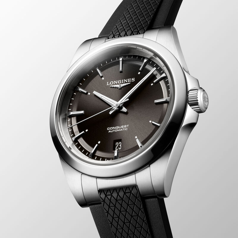 Longines Conquest Black Dial Watch, 38mm image number 1
