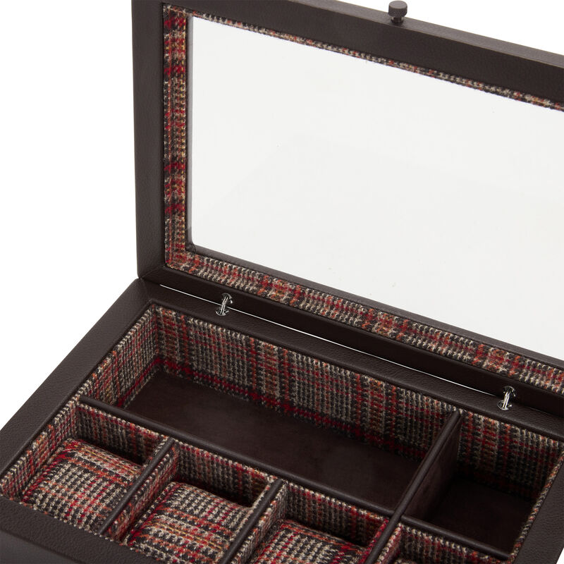 WOLF WM Brown 4 Piece Watch Accessory Box image number 5