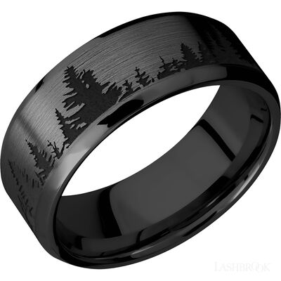 Zirconium with Satin , Polish Finish