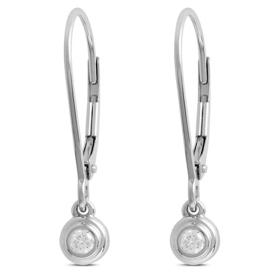 Bezel Set Diamond Earrings 14K, 1/10 ctw.