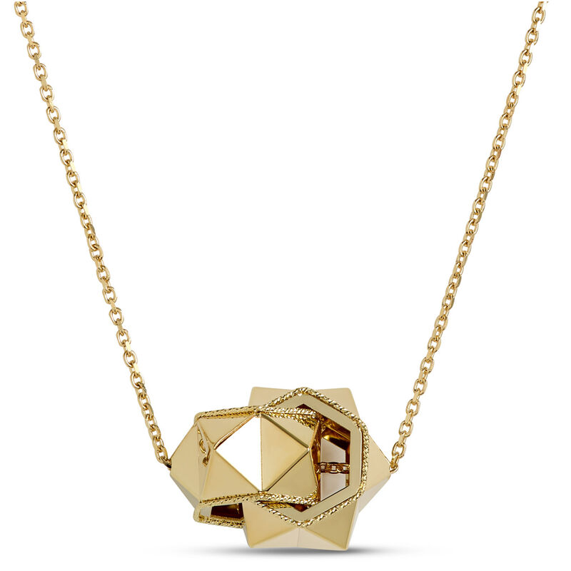 Toscano Faceted Ball Necklace, 14K Yellow Gold image number 0