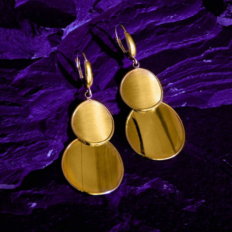 Toscano Double Disc Earrings 14K image number 2