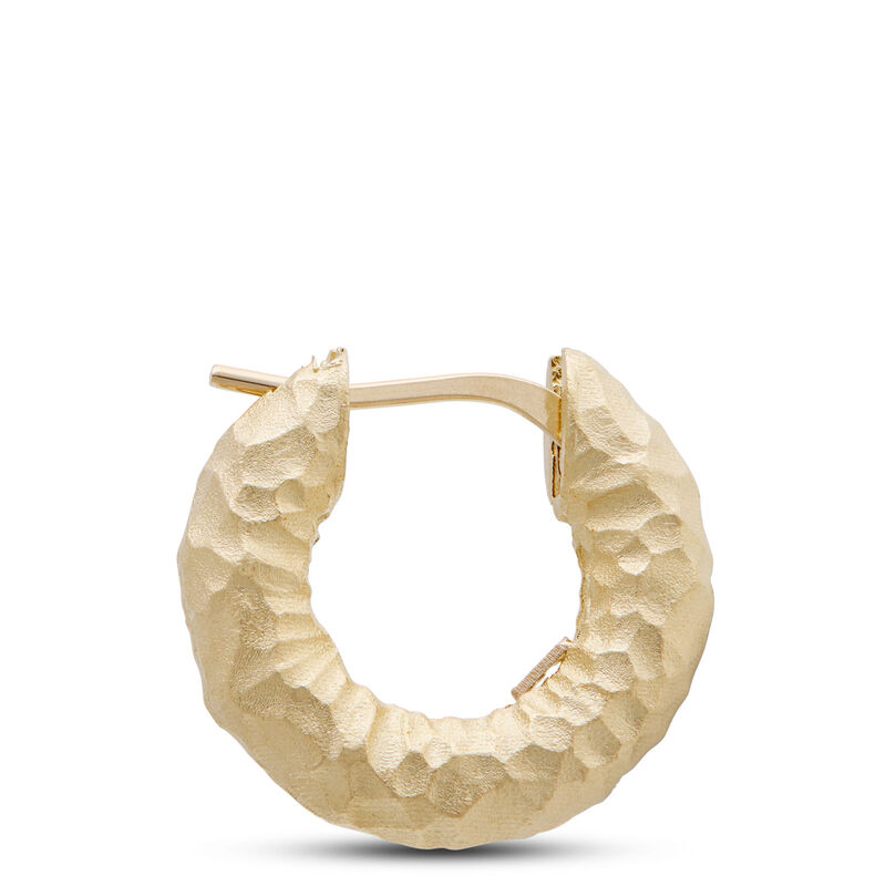 Toscano 18MM Hammered Hoop Earrings, 14K Yellow Gold image number 1