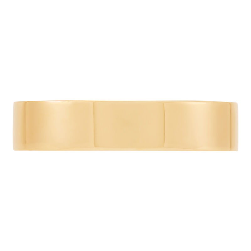 Yellow Gold Polished Pipe Comfort Fit 5mm Band 14K image number 2