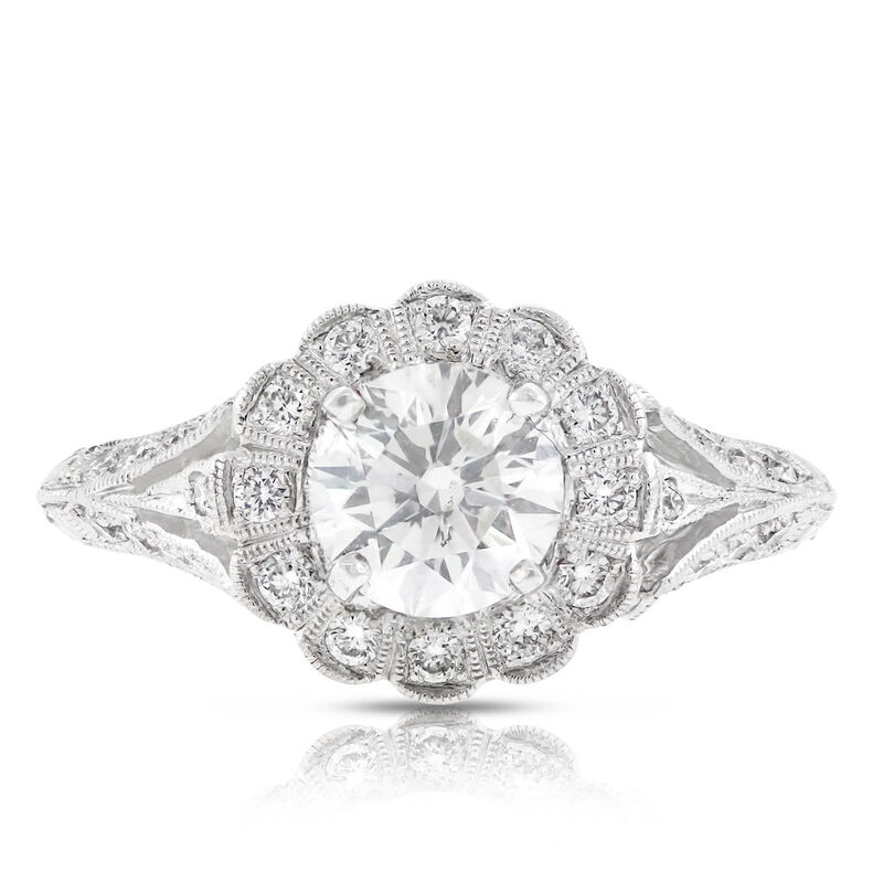 Diamond Engagement Ring 14K image number 3
