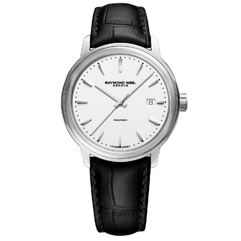 Raymond Weil Maestro Automatic Leather Watch, 39.5mm image number 0