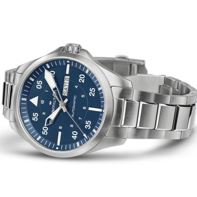 Hamilton Khaki Aviation Pilot Day Date Blue Dial Watch, 42mm image number 1