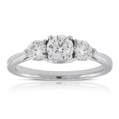 Ikuma Canadian Diamond Engagement 3-Stone Ring 14K