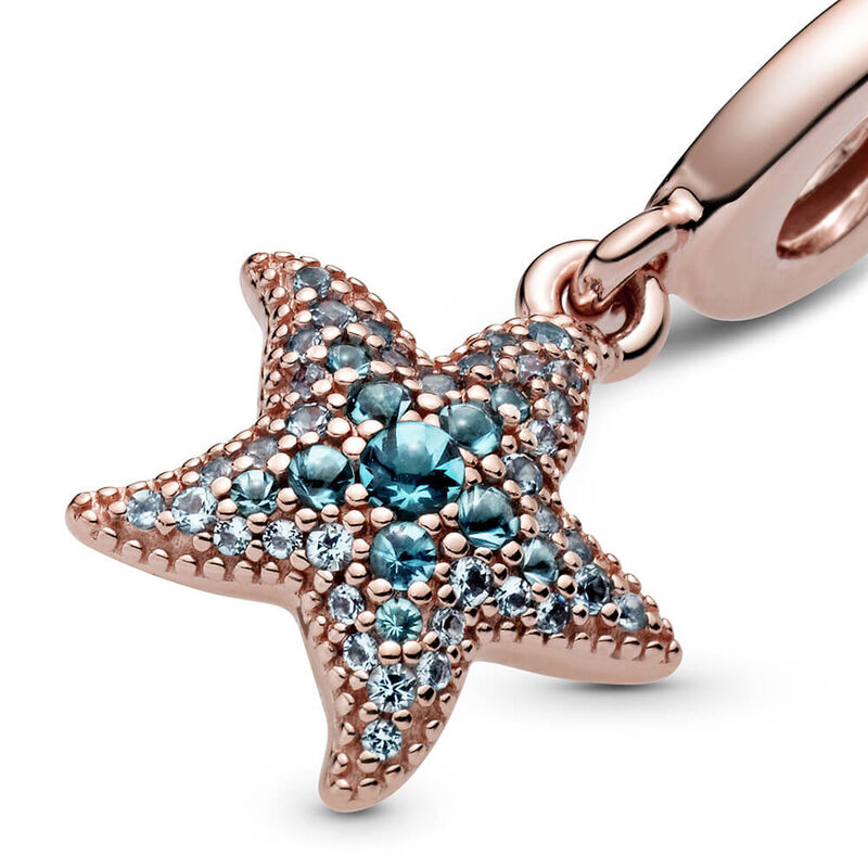 Pandora Sparkling Starfish Crystal Dangle Charm image number 3
