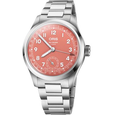 Oris Big Crown Pointer Date Calibre 403 Red Dial Watch, 40mm