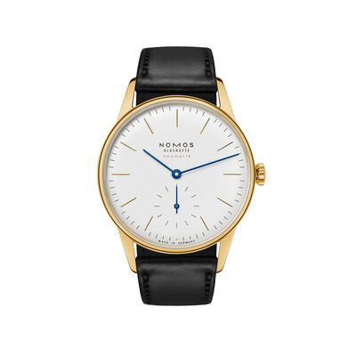 NOMOS Orion Gold Neomatik Silver Dial Watch, 36.4mm