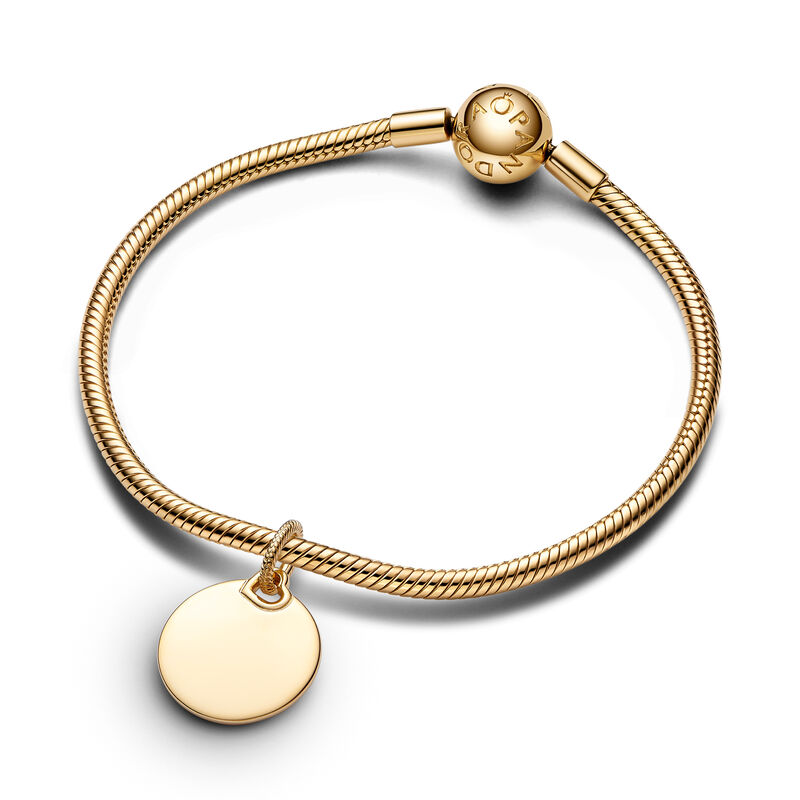 Pandora Engravable Round Tag Dangle Charm image number 2