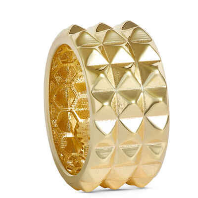 Toscano 3-Row Pyramid Ring, 14K Yellow Gold Size 8