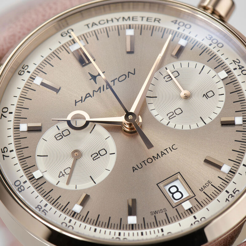 Hamilton American Classic Intra-Matic Auto Chrono Beige Dial Watch, 40mm image number 3