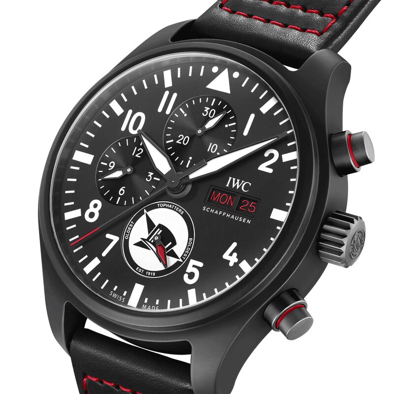 Pre-Owned IWC Pilot&rsquo;s Watch Chronograph Edition Tophatters Black Dial Watch, 44.5mm image number 1