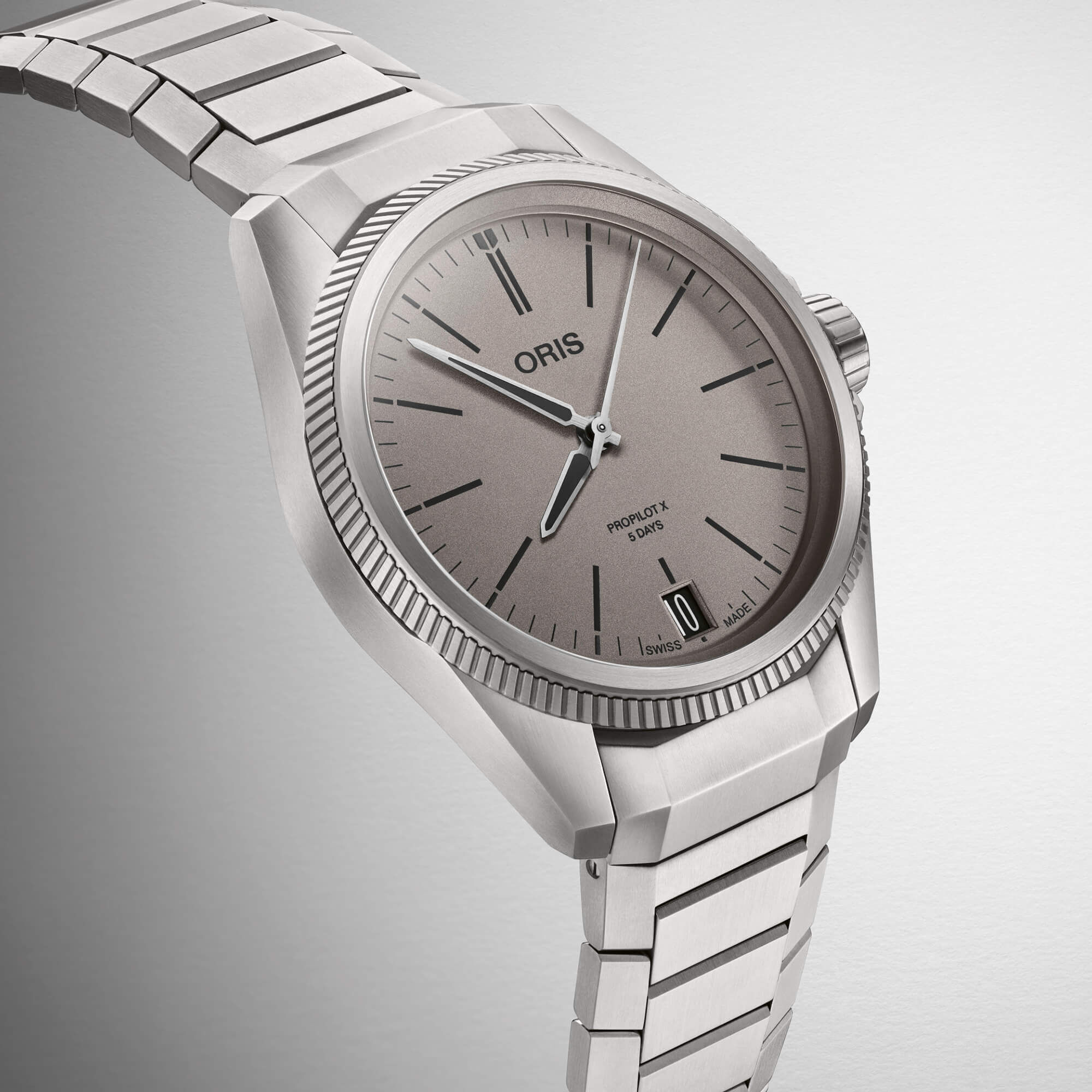 Oris ProPilot X Calibre 400 Watch Titanium Case Grey Dial Titanium