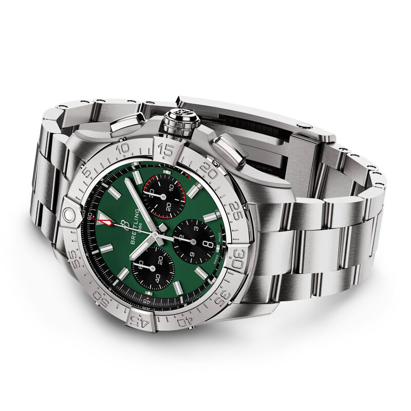Breitling Avenger BO1 Chronograph Green Dial Stainless Steel Bracelet, 42 mm image number 2