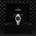 TUDOR Glamour Date Watch Black Dial Steel Bracelet, 31mm
