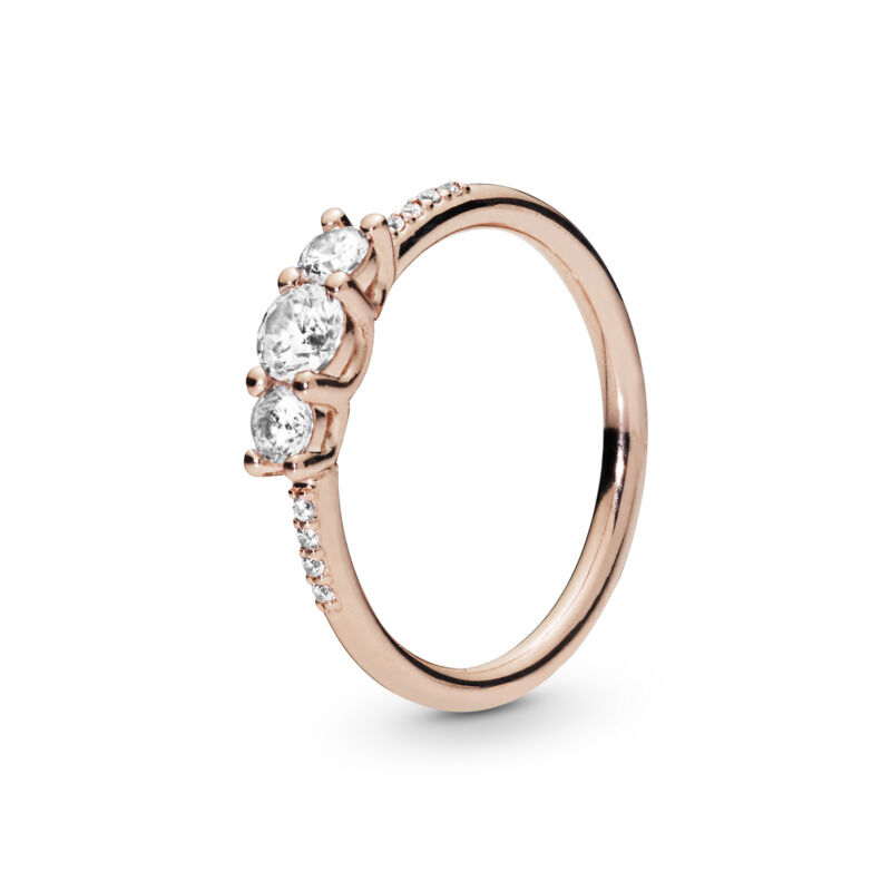 Pandora Clear 3-Stone CZ Ring image number 0