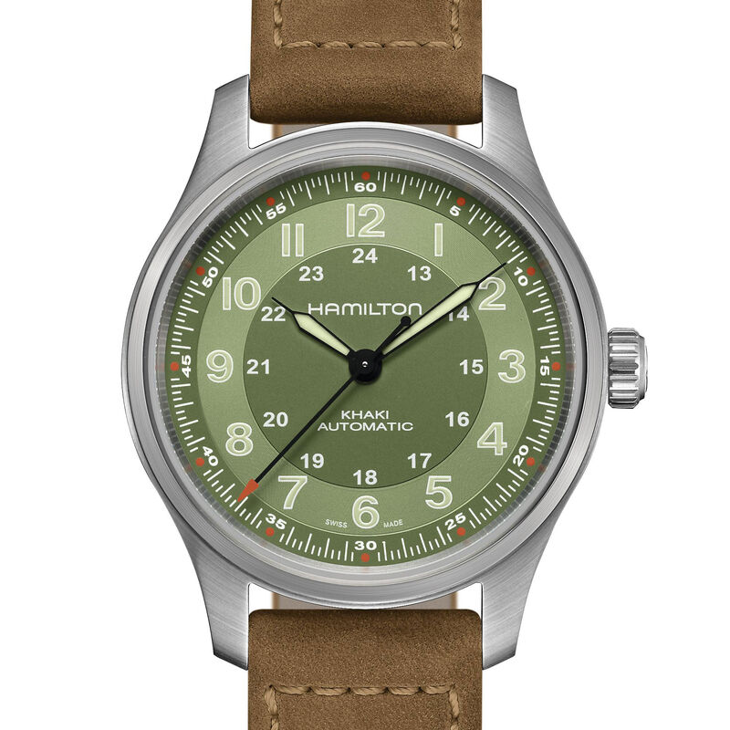 Hamilton Khaki Field Titanium Auto Watch Green Dial, 42mm image number 1