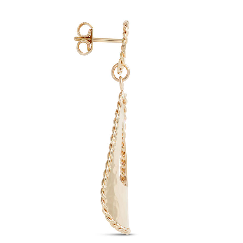 Toscano Open Tear Drop Dangle Earrings, 14K Yellow Gold image number 1
