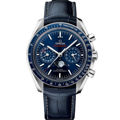 OMEGA Speedmaster Moonphase Blue Dial Watch, 44.25mm