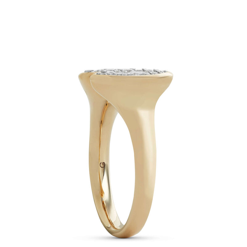 Open Center Marquise and Round Diamond Ring, 14K Yellow Gold image number 1