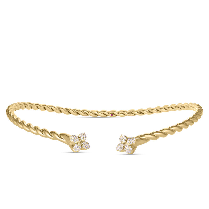 Roberto Coin 18K Yellow Gold Love In Verona Diamond Twist Collar Necklace image number 0