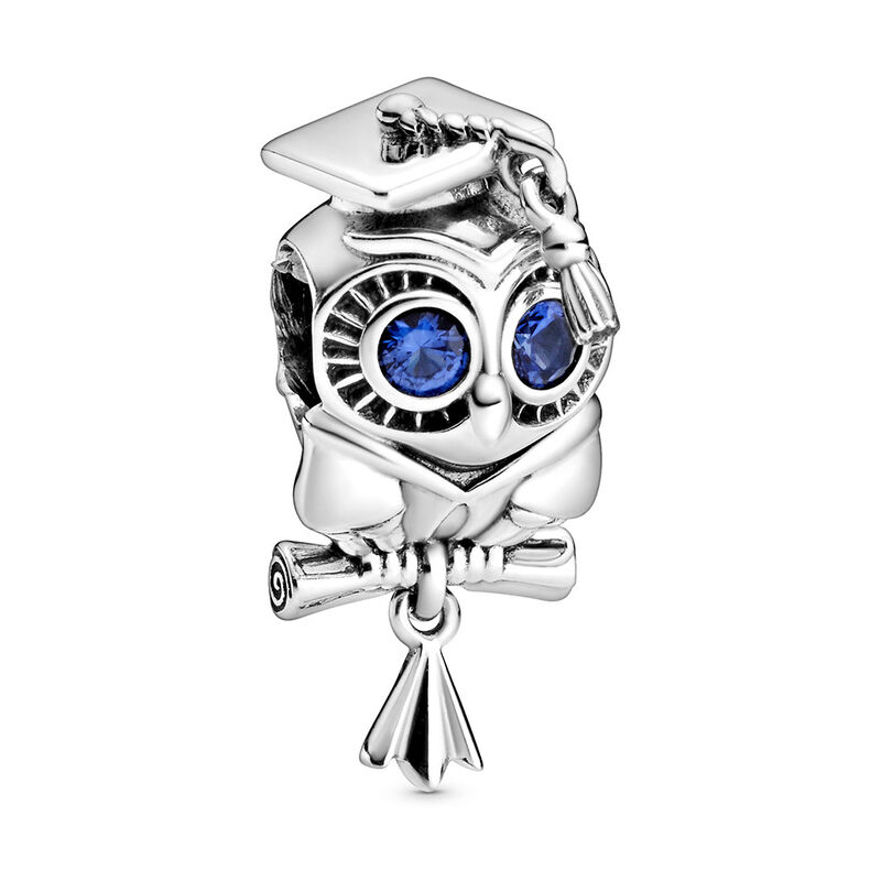 Pandora Wise Owl Graduation Crystal Charm image number 0