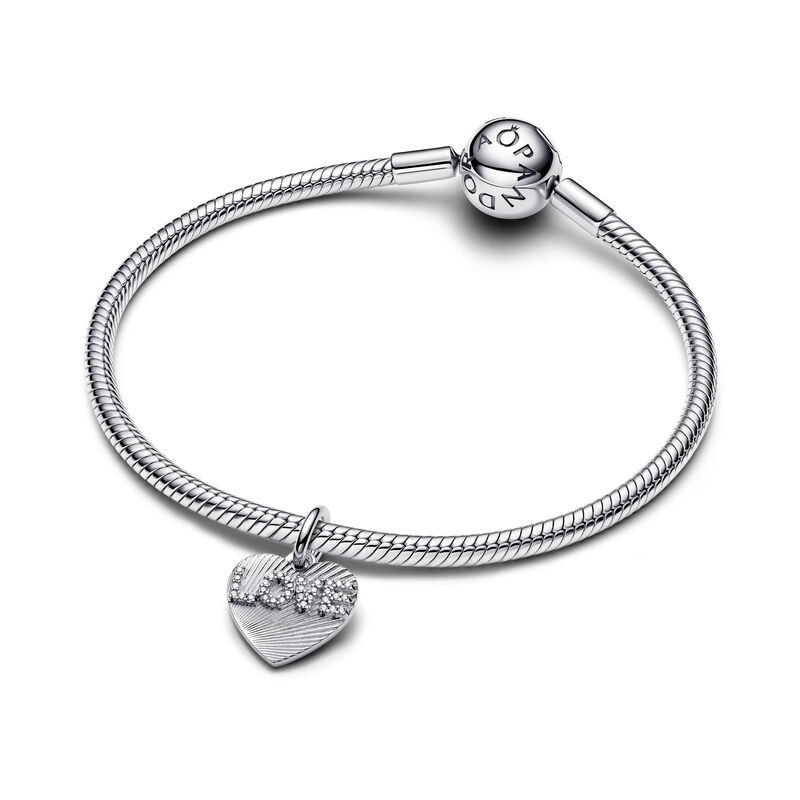 Pandora Engravable Love Heart Dangle Charm image number 2