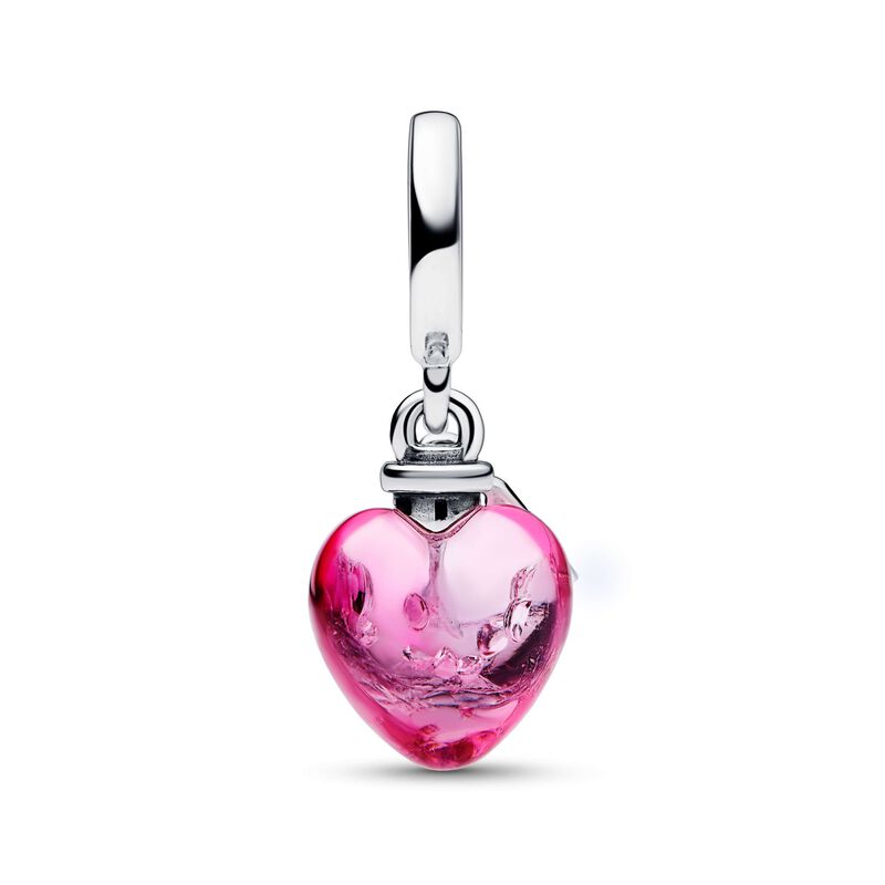 Pandora Love Potion Murano Glass Heart Dangle Charm image number 1