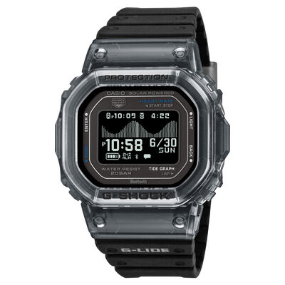 G-Shock G-Lide GBX-H5600 Series Black Dial Watch, 51.1mm x 44.5mm