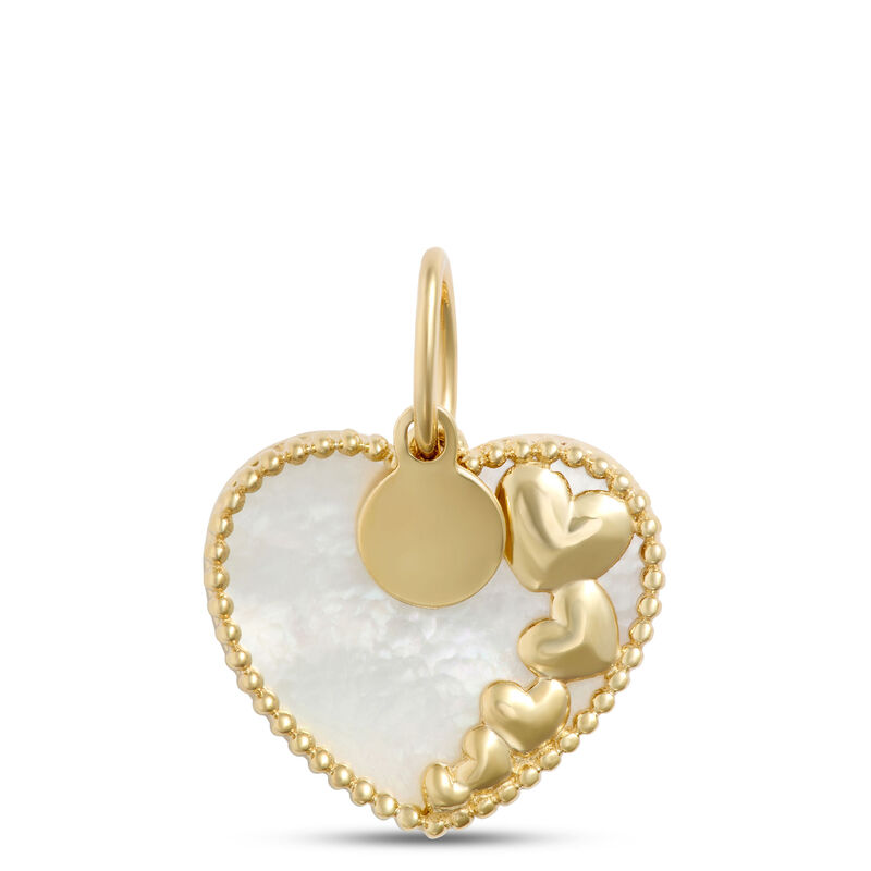 Toscano Mother-of-Pearl Heart Charm, 14k Yellow Gold image number 0