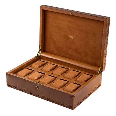 WOLF Brogue 10 Piece Watch Box