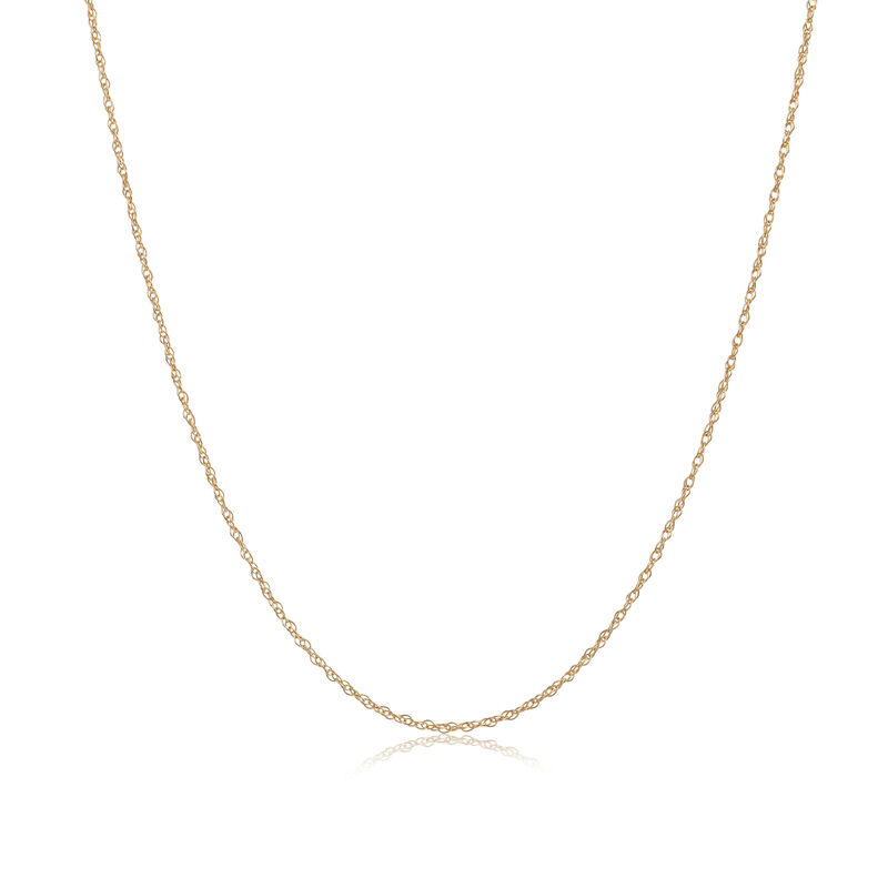 Light Rope Chain Necklace 14K, 18" image number 0