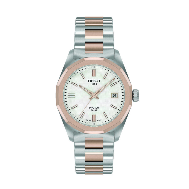 TISSOT PRC 100 Solar White Dial Watch, 34mm image number 0