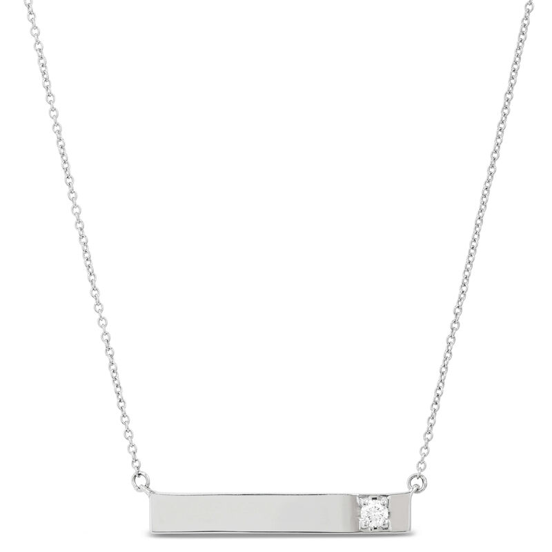 Ikuma Canadian Diamond Bar Necklace in Sterling Silver image number 1