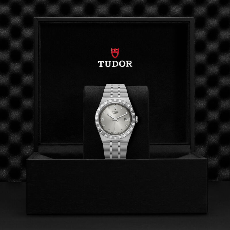 TUDOR Royal Watch Silver Diamond Set Dial, 38mm image number 4