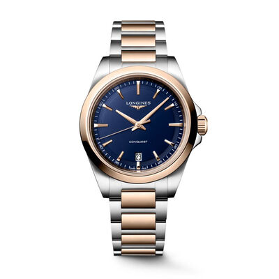 Longines Conquest Blue Dial Watch, 38mm