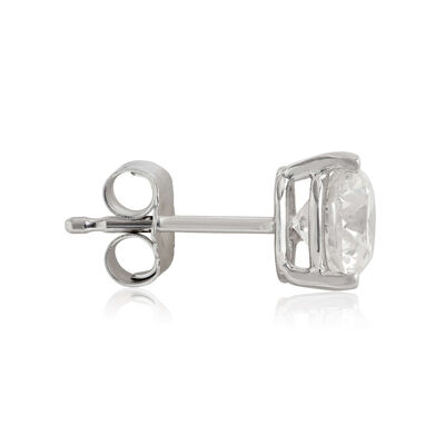 Classic Round Diamond Studs, 1.5 Carat Total Weight, in 14K White Gold
