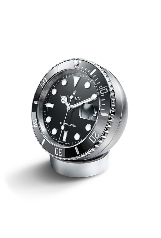 Rolex Submariner Date desk clock, 80 mm, stainless steel, C909010LN-0001