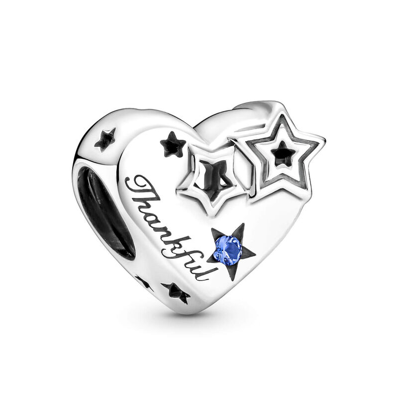 Pandora Thankful Heart & Stars Crystal Charm image number 1