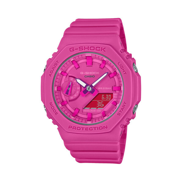 G-Shock Pink Ribbon Watch Pink Dial Pink Resin Strap, 46.2mm