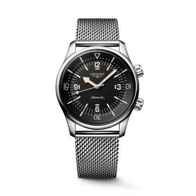 Longines Legend Diver 59 Black Dial Watch, 42mm