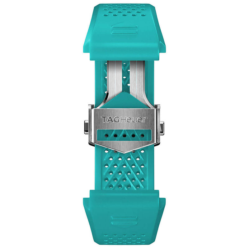 TAG Heuer Connected Calibre E4 45mm Light Blue Rubber Watch Strap image number 0