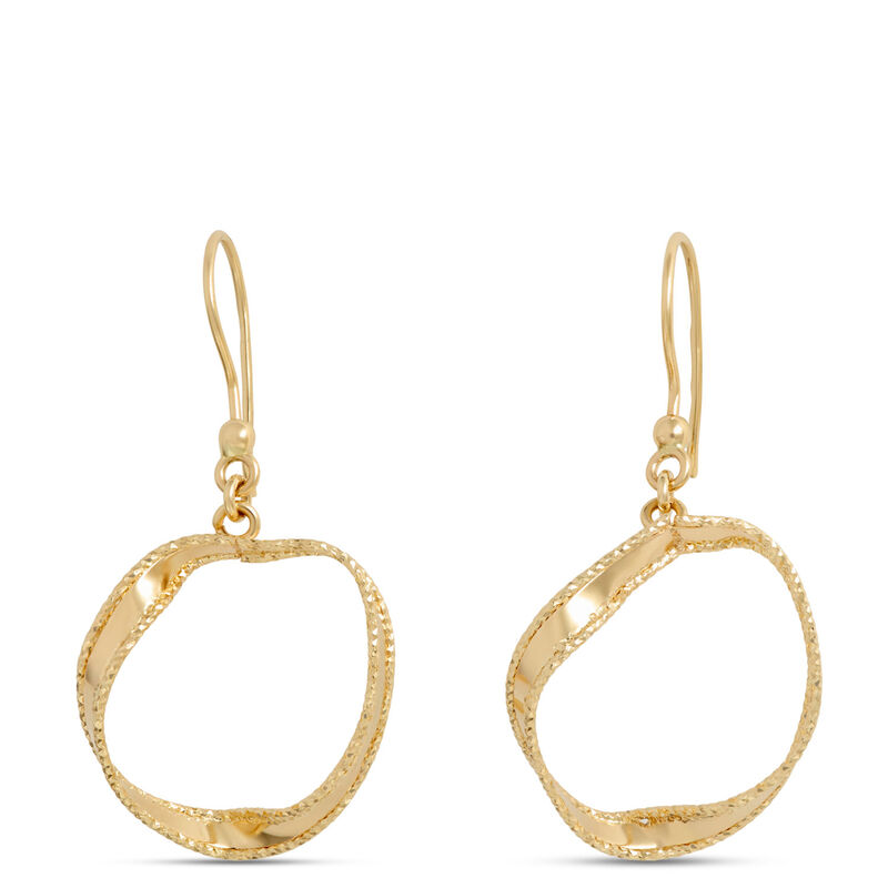 Toscano Twisted Ribbon Earrings, 14K Yellow Gold image number 0
